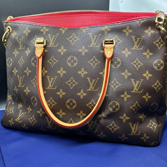 Louis Vuitton Pallas Monogram Canvas Tote – Red Accent - Picture 3 of 9